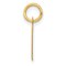 14K Yellow Gold Small Fancy Script Initial D Charm Jewerly 16mm x 15mm